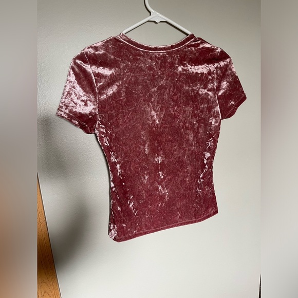 Free people Velvet pink cropped top - Picture 4 of 4